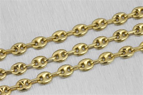 italian gucci gold chains|14k gold Gucci link chain.